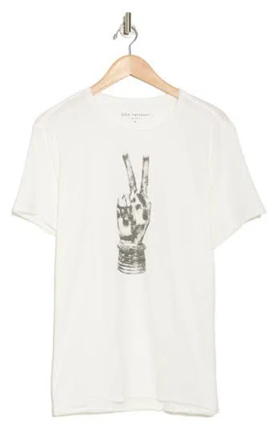 John Varvatos Royal Peace Graphic T-shirt In White