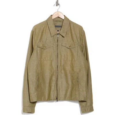 John Varvatos Santiago Cotton & Linen Shirt Jacket In Kalamata