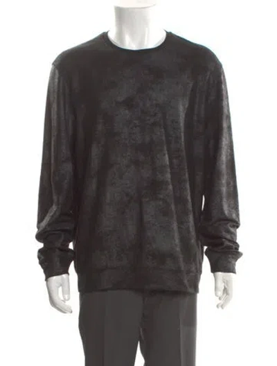 Pre-owned John Varvatos Scoop Neck Long Sleeve Sweatshirt In Gray