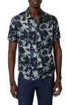 John Varvatos Sean Abstract Woodland Print Short Sleeve Modal Button-up Shirt