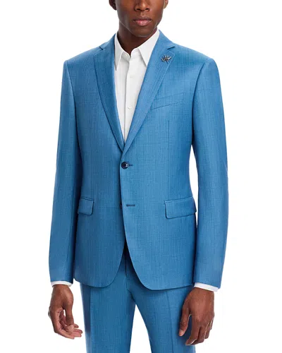 John Varvatos Sharkskin Slim Fit Suit Jacket In Blue