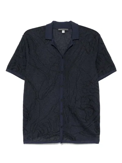 John Varvatos Short Sleeve Shirt In Blue