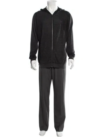 Pre-owned John Varvatos Silk Overcoat In Gray