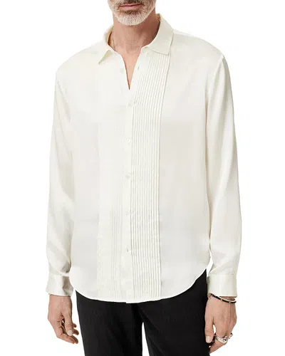 JOHN VARVATOS SILK PLEATED FRONT SHIRT