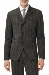 John Varvatos Silo Stripe Wool Blazer In Gray
