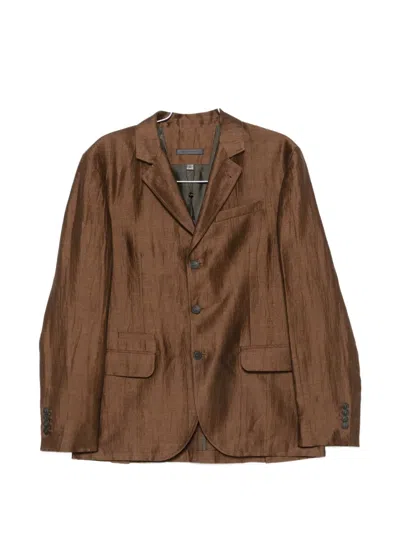 John Varvatos Single-breasted Blazer In Brown