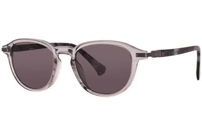 Pre-owned John Varvatos Sjv559 Sunglasses Men's Grey Crystal/grey Rectangle Shape 51mm In Gray
