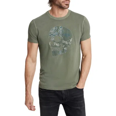 JOHN VARVATOS JOHN VARVATOS SKULL APPLIQUÉ T-SHIRT