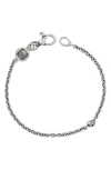John Varvatos Skull Chain Bracelet In Silver