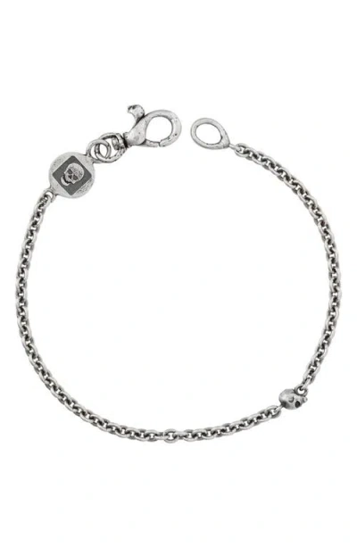 John Varvatos Skull Chain Bracelet In Silver