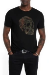 John Varvatos Embroidered Short Sleeve Graphic Tee In Black