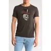 John Varvatos Skull Organic Cotton Graphic T-shirt In Charcoal