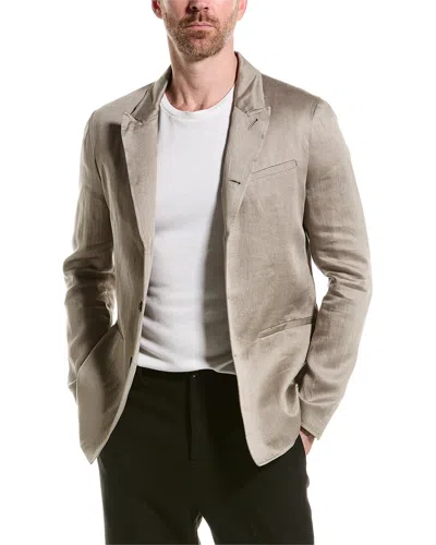 John Varvatos Slim Fit Linen Jacket In Green