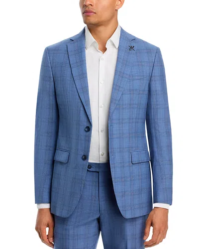 John Varvatos Slim Fit Plaid Suit Jacket In Blue