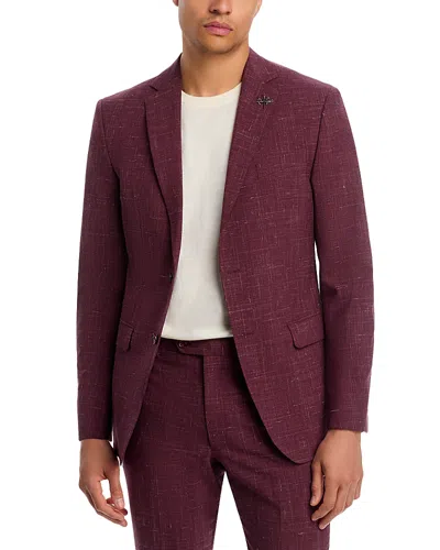 John Varvatos Slim Fit Solid Suit Jacket In Burgundy