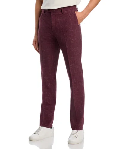 John Varvatos Slim Fit Solid Suit Pants In Red