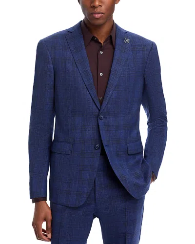 John Varvatos Slim Fit Suit Jacket In Navy/brown