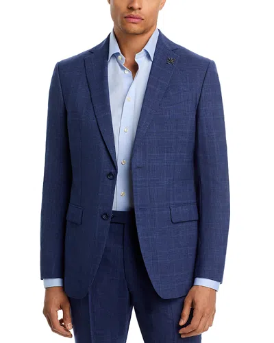 John Varvatos Slim Fit Tonal Plaid Suit Jacket In Blue