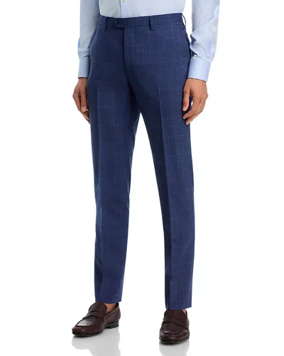 John Varvatos Slim Fit Tonal Plaid Suit Pants In Blue