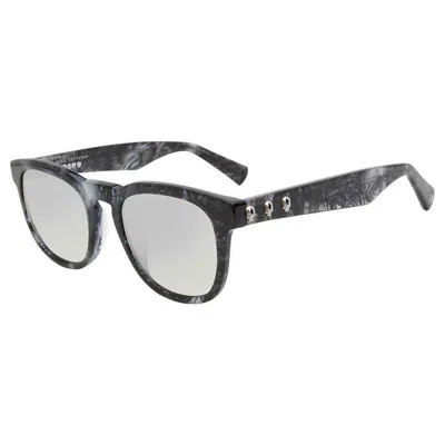 John Varvatos Smoke Oval Men's Sunglasses Sjv555 0ble 50 In Black