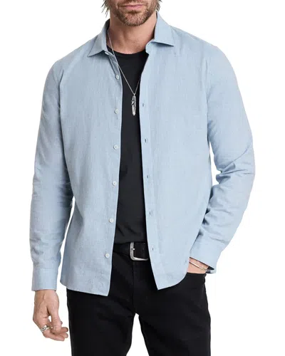 John Varvatos Spread Collar Shirt In Blue