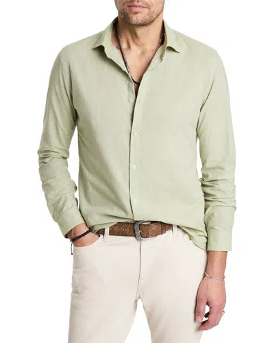 John Varvatos Spread Collar Shirt In Green