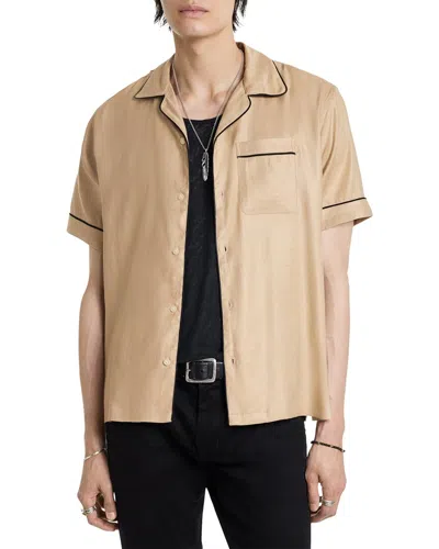 John Varvatos Spread Collar Shirt In Brown