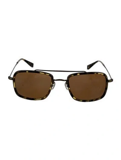 Pre-owned John Varvatos Square Tinted Sunglasses In Brown