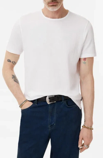 John Varvatos Stanley Broken Stitch T-shirt In White