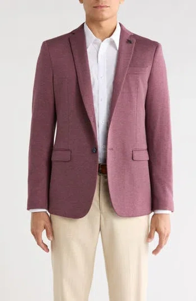 John Varvatos Star Usa Heathered Knit Two Button Sport Coat In Red