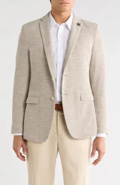 John Varvatos Star Usa Heathered Knit Two Button Sport Coat In Gray