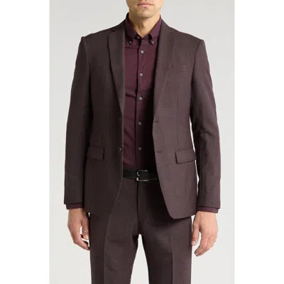 John Varvatos Star Usa Micro Sport Coat In Burgundy