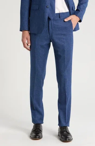 John Varvatos Star Usa Micro Virgin Wool Blend Pants In Blue