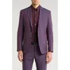 John Varvatos Star Usa Neat Virgin Wool Blend Sport Coat In Burgundy