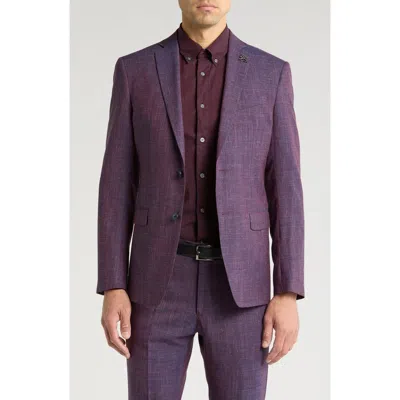 John Varvatos Star Usa Neat Virgin Wool Blend Sport Coat In Burgundy
