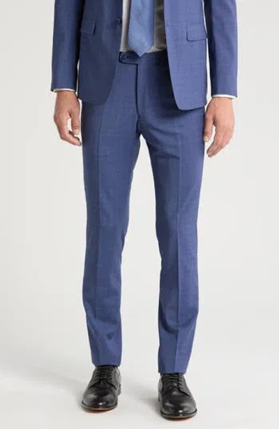 John Varvatos Star Usa Neat Virgin Wool Pants In Blue