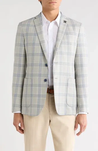 John Varvatos Star Usa Plaid Two-button Sport Coat In Gray