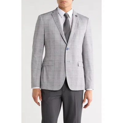 John Varvatos Star Usa Plaid Two-button Sport Coat In Gray