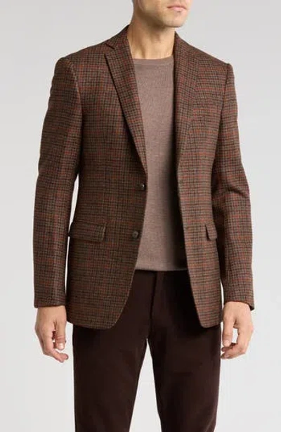 John Varvatos Star Usa Plaid Wool Blend Sport Coat In Brown