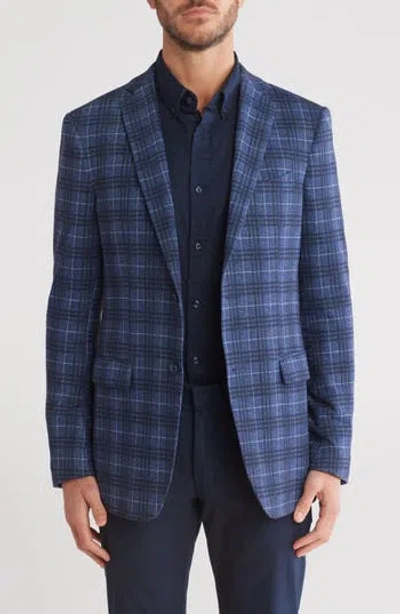 John Varvatos Star Usa Plaid Wool Sport Coat In Blue