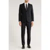John Varvatos Star Usa Screen Weave Wool Blend Suit In Black