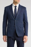 John Varvatos Star Usa Solid Cotton & Linen Sport Coat In Navy