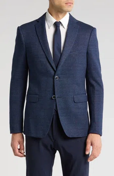 John Varvatos Star Usa Solid Cotton & Linen Sport Coat In Navy
