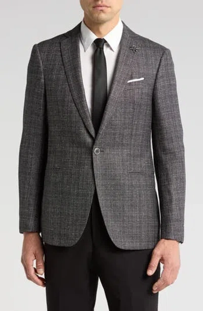 John Varvatos Star Usa Solid Wool & Linen Sport Coat In Black/white