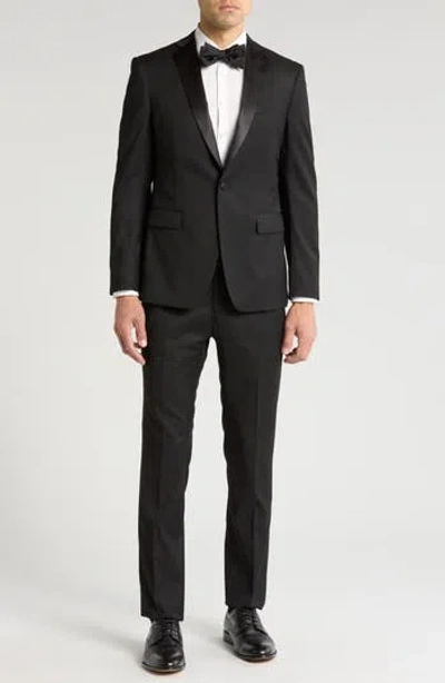 John Varvatos Star Usa Solid Wool Tuxedo In Black