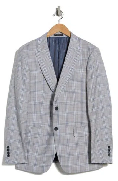 John Varvatos Star Usa Windowpane Plaid Knit Sport Coat In Gray