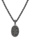 John Varvatos Stardust Black-diamonds Pendant Necklace In Silver