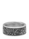 John Varvatos Stardust Black-diamonds Ring In Silver