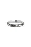 John Varvatos Sterling Silver Band Ring In Metallic