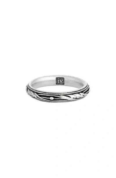 John Varvatos Sterling Silver Band Ring In Metallic